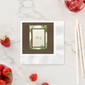 rustieke groen boom Lijst bruiloft Servet (Insitu)