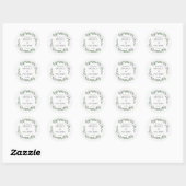 Rustieke groen bruiloft stickers of envelop afdich (Vel)