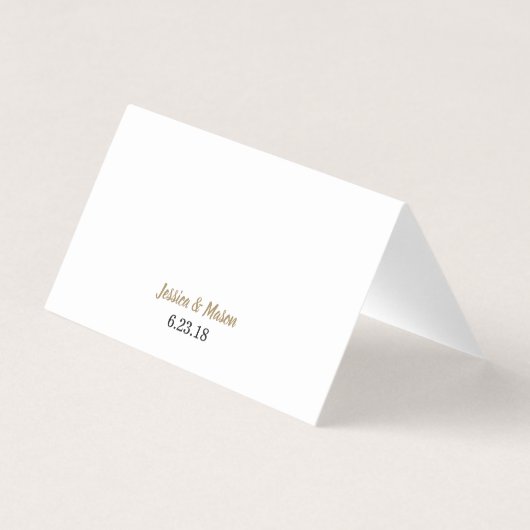 Rustieke groen gevouwen plaats kaarten (Achterkant)