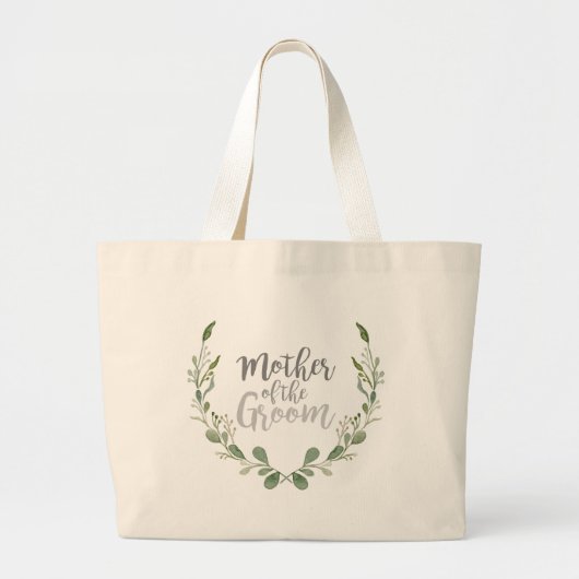 Rustieke groen wijnstok Moeder van de bruidegom Grote Tote Bag (Voorkant)