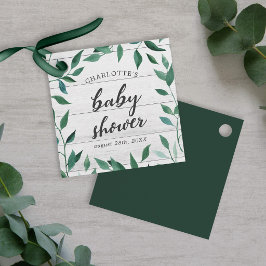 Rustieke Groene Baby Shower Bedankjes Labels