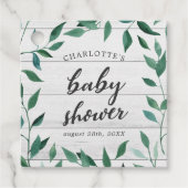Rustieke Groene Baby Shower Bedankjes Labels (Voorkant)