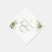 Rustieke groene bladeren Elegante doop Servet (Hoek)