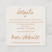 Rustieke groene bladeren rode bessen kerst bruilof informatiekaartje (Achterkant)