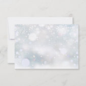 Rustieke groene bloemige winterhuwelijk RSVP kaartje (Achterkant)