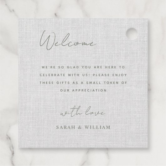 Rustieke groene bos bruiloft Favor Labels (Achterkant)