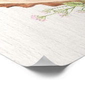 Rustieke groene bos bruiloftsshower welkom poster (Hoek)