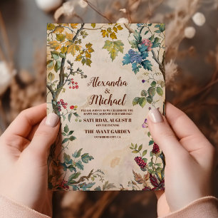 Rustieke groene bossen Fern bruiloft Kaart