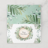 Rustieke groene botanische bos neutrale douche plaatskaartje (Buitenkant ongevouwen)