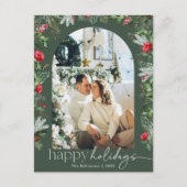 Rustieke groene botanische gebladerte boog 1Photo  Briefkaart (Voorkant)