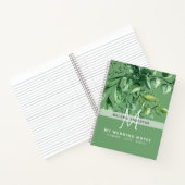 Rustieke groene botanische monogram trouwplanner notitieboek (Binnen)