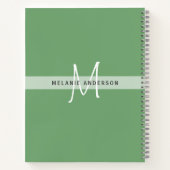 Rustieke groene botanische monogram trouwplanner notitieboek (Achterkant)
