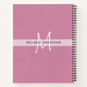 Rustieke groene botanische monogram trouwplanner notitieboek (Achterkant)