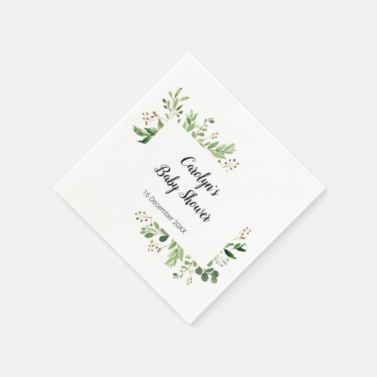 Rustieke Groene Bruids Bruiloft Servet (Hoek)