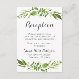 Rustieke groene bruiloft receptie Kaarten groen