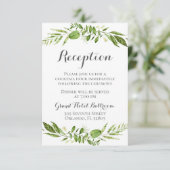 Rustieke groene bruiloft receptie Kaarten groen (Staand voorkant)