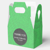 Rustieke Groene Burlap Chalkboard Bruiloft Bedankdoosjes (Geopend)