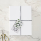 Rustieke Groene Cactus Desert Patroon Bruiloft Cadeaulabel (Met Touw)