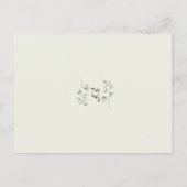 Rustieke groene chic monogram doop uitnodiging (Achterkant)