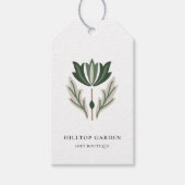 Rustieke groene distel bloemprijs Labels Cadeaulabel (Voorkant)