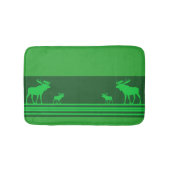 Rustieke groene eland memory foam badmat (Voorkant)