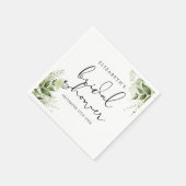 Rustieke groene elegante script bruidsshower servet (Hoek)