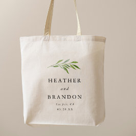 Rustieke Groene Elegante Trouwfeest Favor Tote Zak Bag