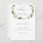 Rustieke groene en gouden groene krans | kaart (Voorkant)