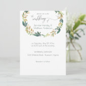 Rustieke groene en gouden groene krans | kaart (Staand voorkant)