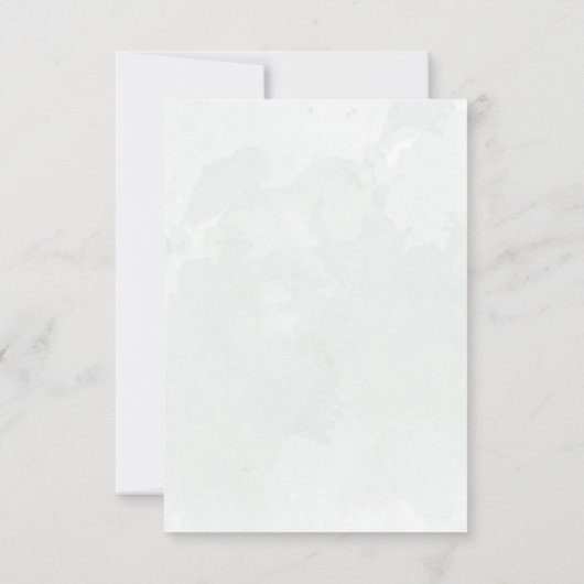 Rustieke Groene Eucalyptus Waterverf Bruiloft Kaart (Achterkant)