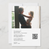 Rustieke groene gouden boog foto QR-code trouw Save The Date (Achterkant)
