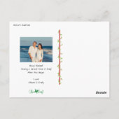 Rustieke groene harten & Xmas woorden 2 foto rand Briefkaart (Achterkant)