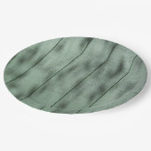 Rustieke Groene Houten Muur met Gevlekte Papieren Bordje (Gekanteld)