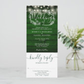 Rustieke groene houten slingerlichtjes alles in éé kaart (Staand voorkant)