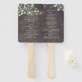 Rustieke groene huwelijksprogramma | Menu Handwaaier