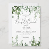 Rustieke Groene Ivy & Sage Bruidsbrunch Kaart (Voorkant)