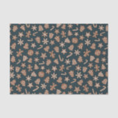 Rustieke groene kerstkoekjes patroon tissuepapier (Voorkant)