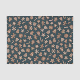 Rustieke groene kerstkoekjes patroon tissuepapier