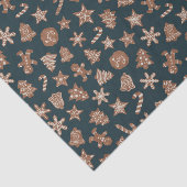 Rustieke groene kerstkoekjes patroon tissuepapier (Detail)