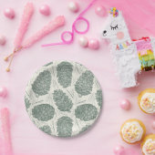 Rustieke groene kerstpinecones papieren bordje (Feest)