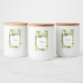 Rustieke Groene Kiwi Fruit Waterverf Fruitige Kaar Voedselcontainer Etiket (Flessen)