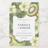 Rustieke Groene Kiwi Fruit Waterverf Fruitige Kaar Voedselcontainer Etiket (Enkel label)