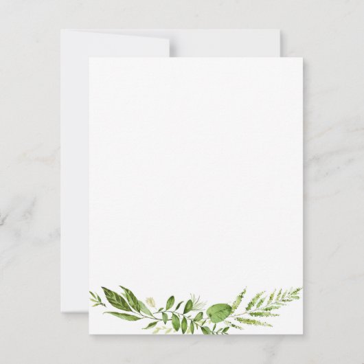 Rustieke Groene Krans Bruiloft Save The Date Kaart (Achterkant)