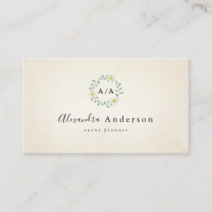  rustieke groene krans zwart Visitekaartje