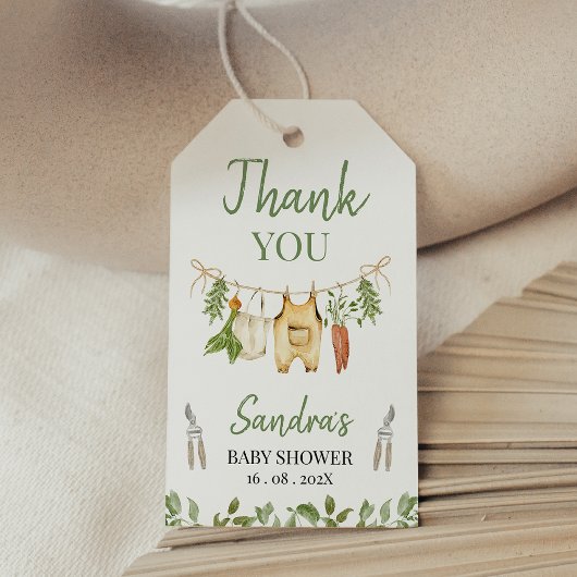 Rustieke Groene Lokale Baby Shower Cadeaulabel