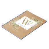 Rustieke Groene Monogram Naam Planner 2021 Notitieboek (Linkerzijde)