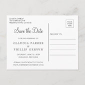 Rustieke groene olijfbladkrans Save the Date Aankondigingskaart (Achterkant)