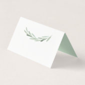 Rustieke Groene Olijfkrans Tafel Plaats Kaart (Achterkant)