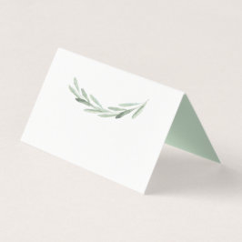 Rustieke Groene Olijfkrans Tafel Plaats Kaart