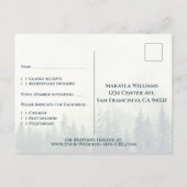 Rustieke Groene Pijnbomen Outdoor Bruiloft RSVP Briefkaart (Achterkant)